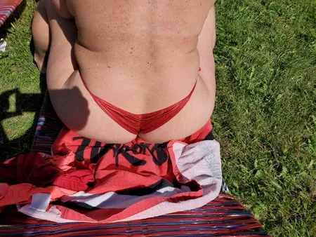 red thong bikini         