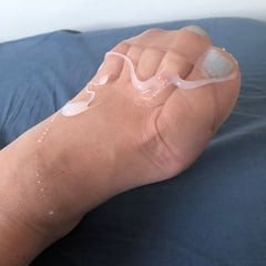 Sperm pantyhose feet
