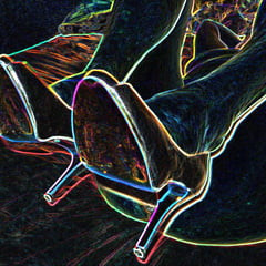 Random pics blue heels of my wife 