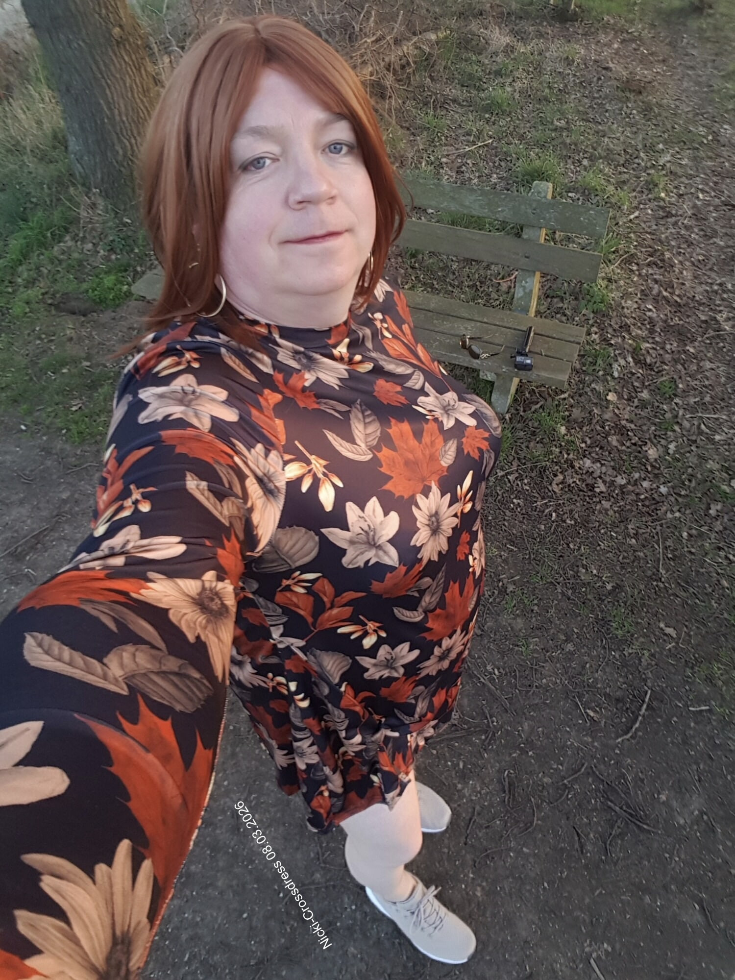 Nicki-Crossdress Outdoor lovely Dress and Stockings #35