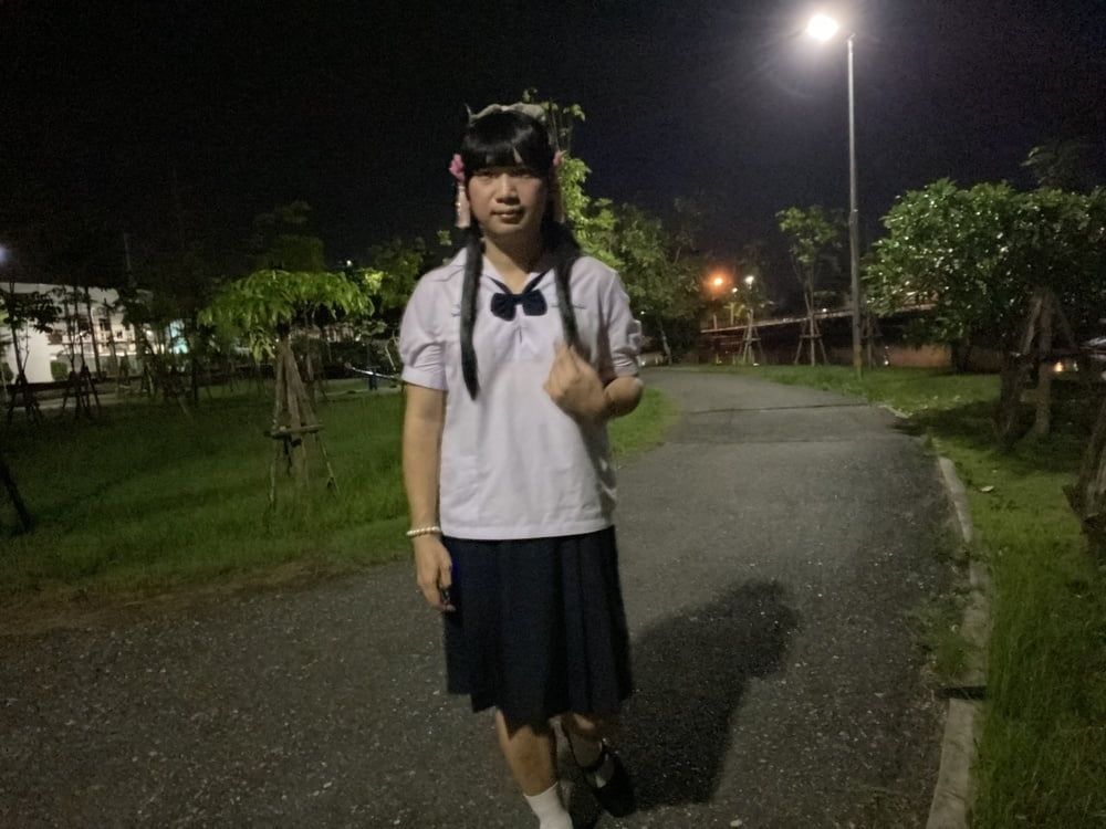 FN003 I dressed in my junior high school uniform #35