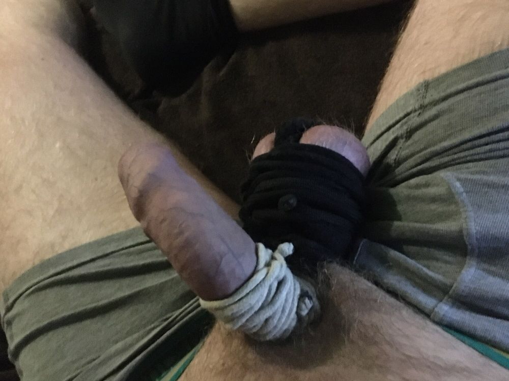 Hairy Dick And Cum Filled Balls Bound #13