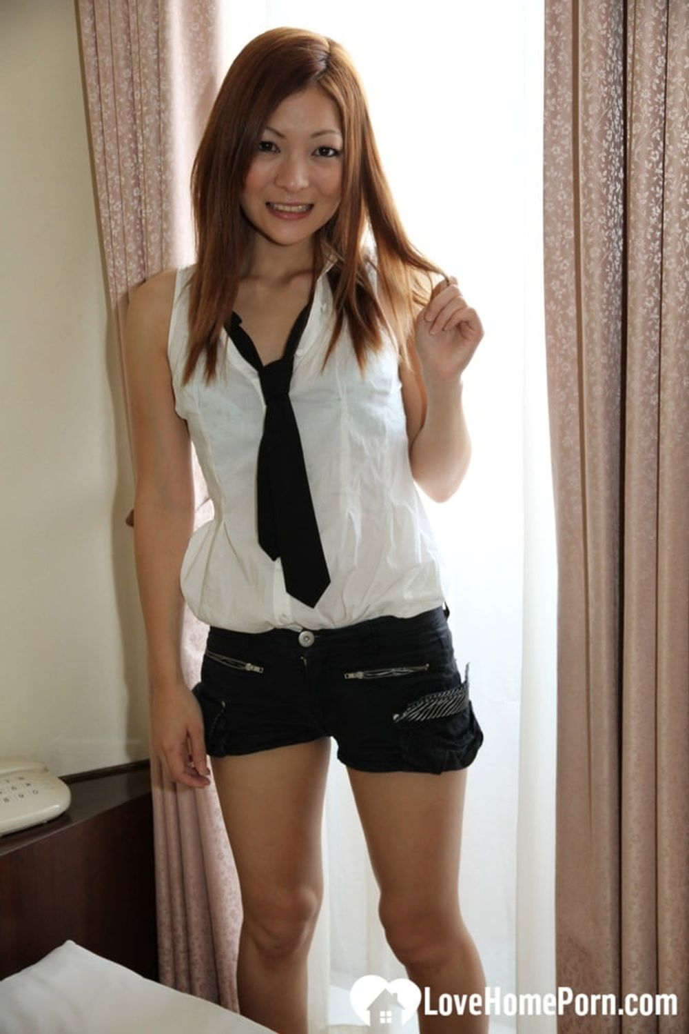 Hot Asian schoolgirl reveals her love tunnel #56