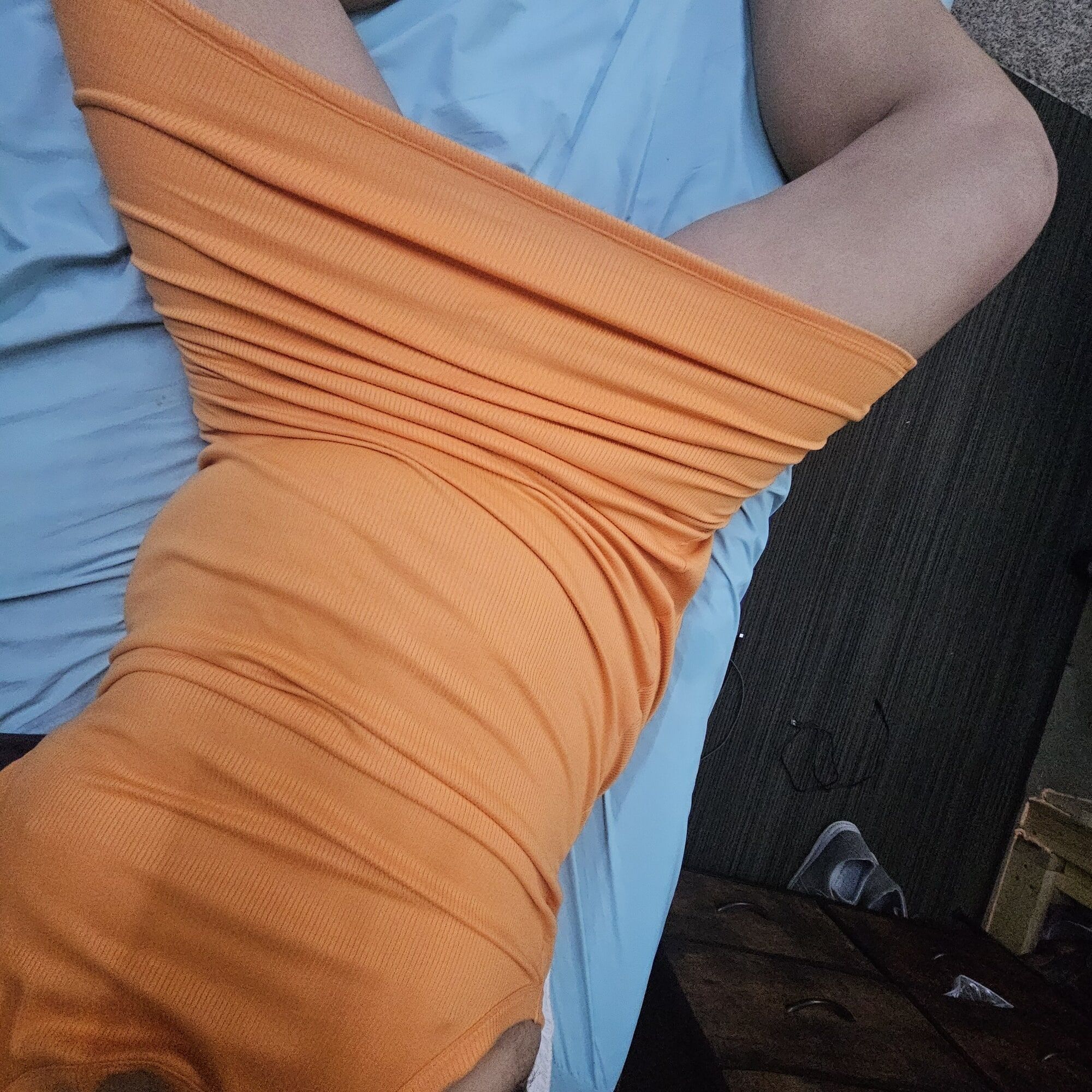 Orange dress and panties #3