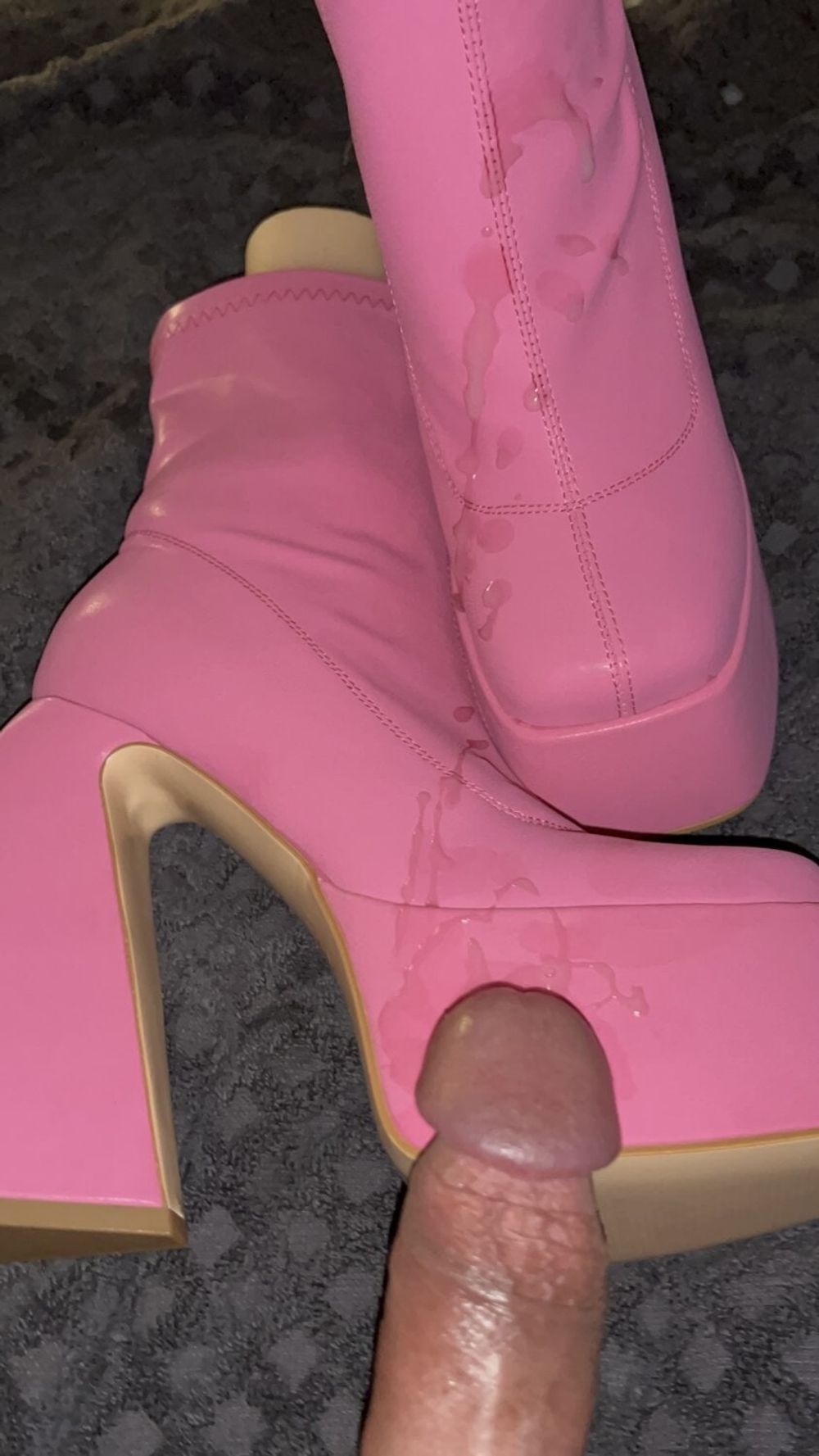  Cum on Pink Platform Boots #2