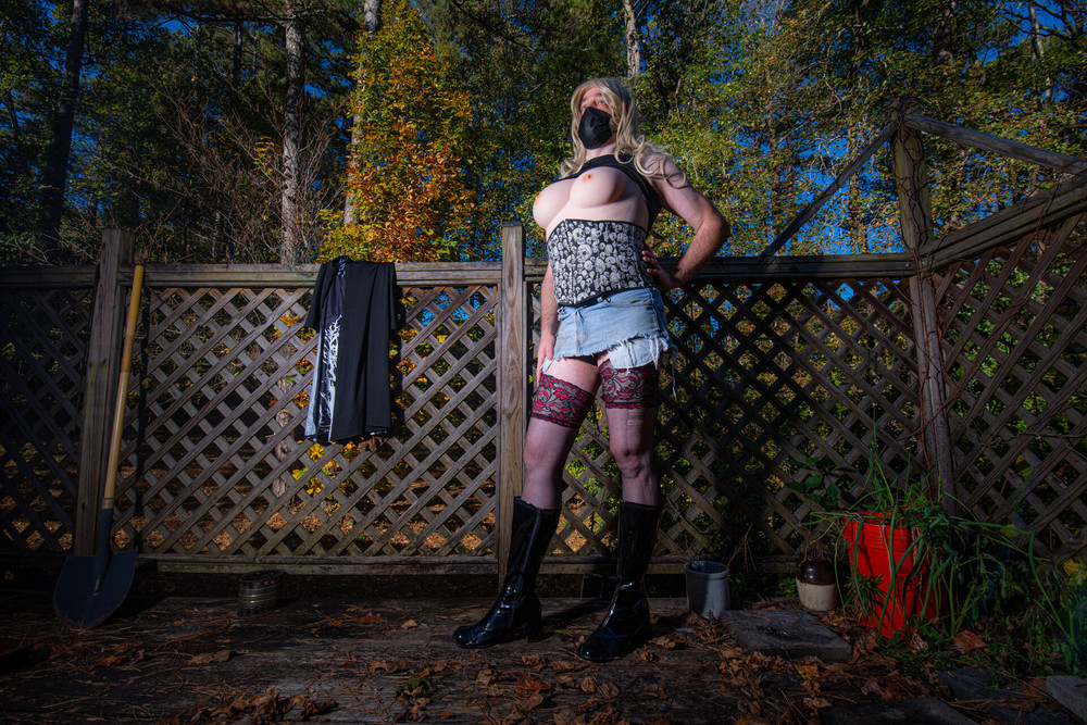 Jon Scarecrow short skirt corset photoshoot #7