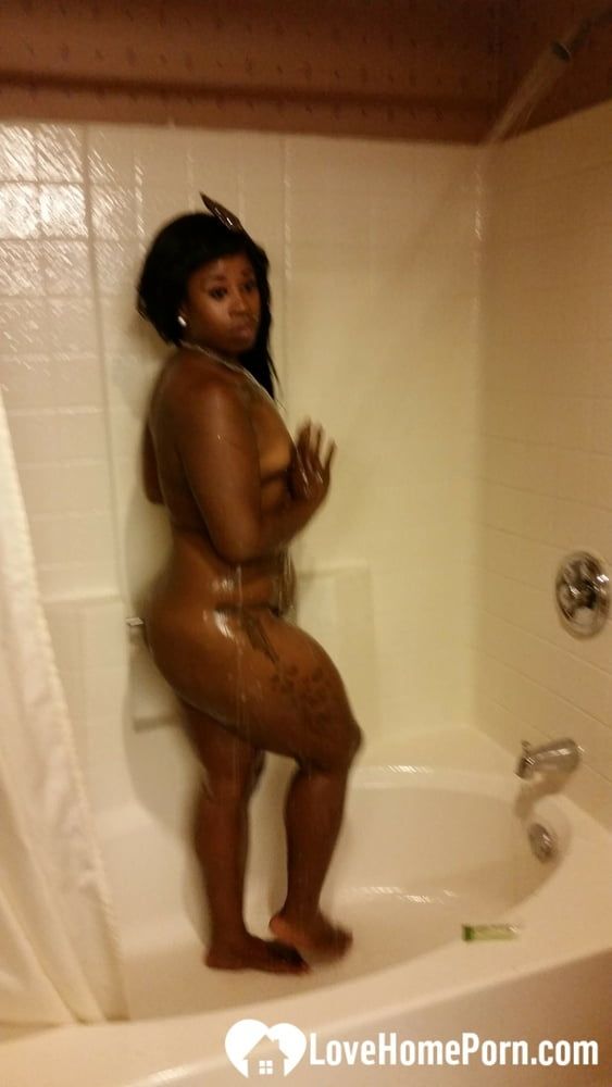 Black honey gets recorded as she showers #54