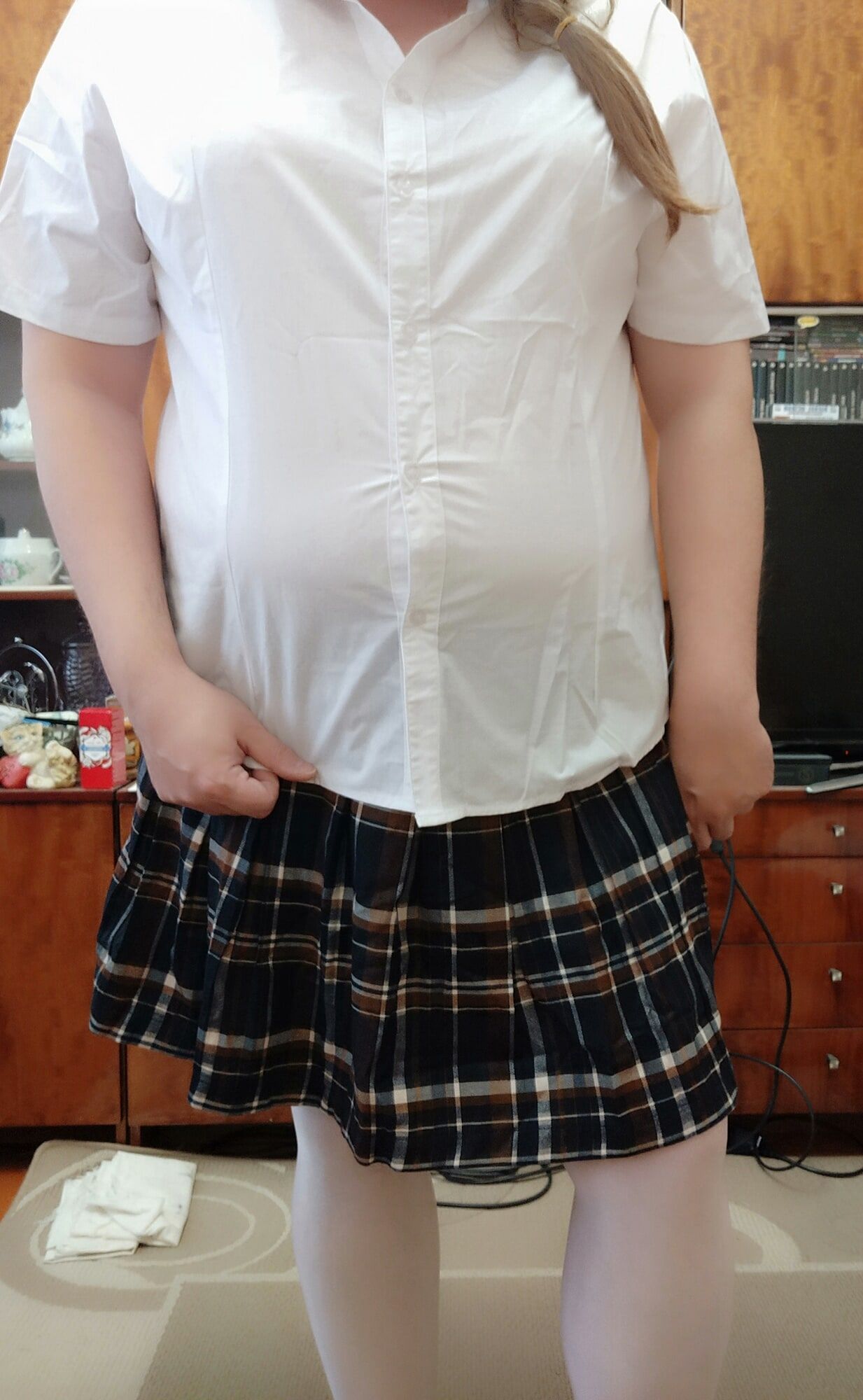 Sissy posing in school uniforms #8