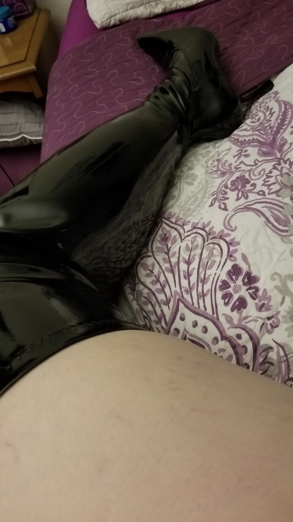 Hubby home early surprised to find wife in thighhigh boots #50