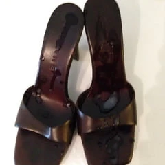 leather mules cumshot