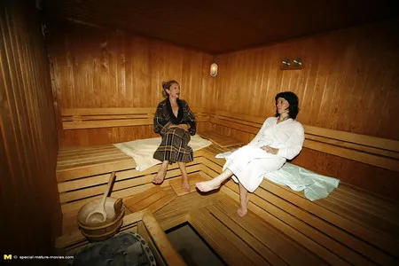 mature mothers in shower and sauna part          