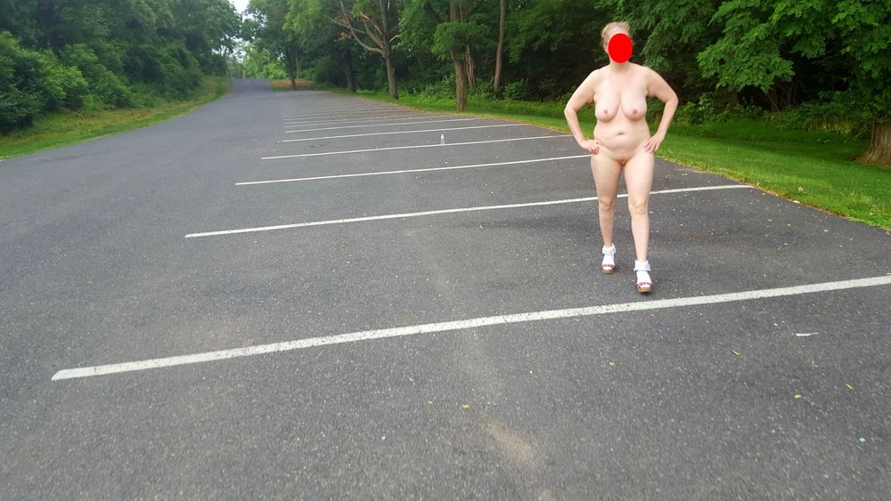 naked parking lot walk #38