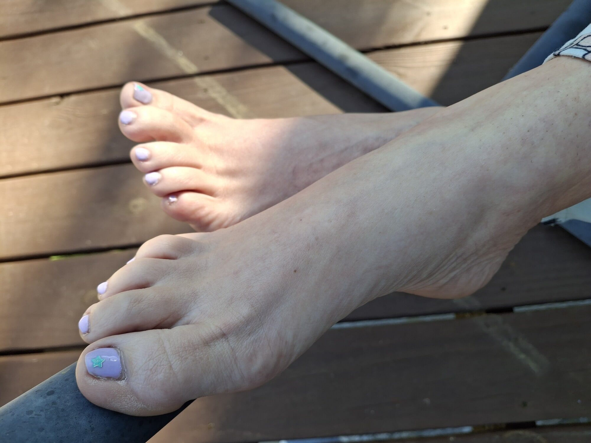Girlfriends' sweet feet outside #7