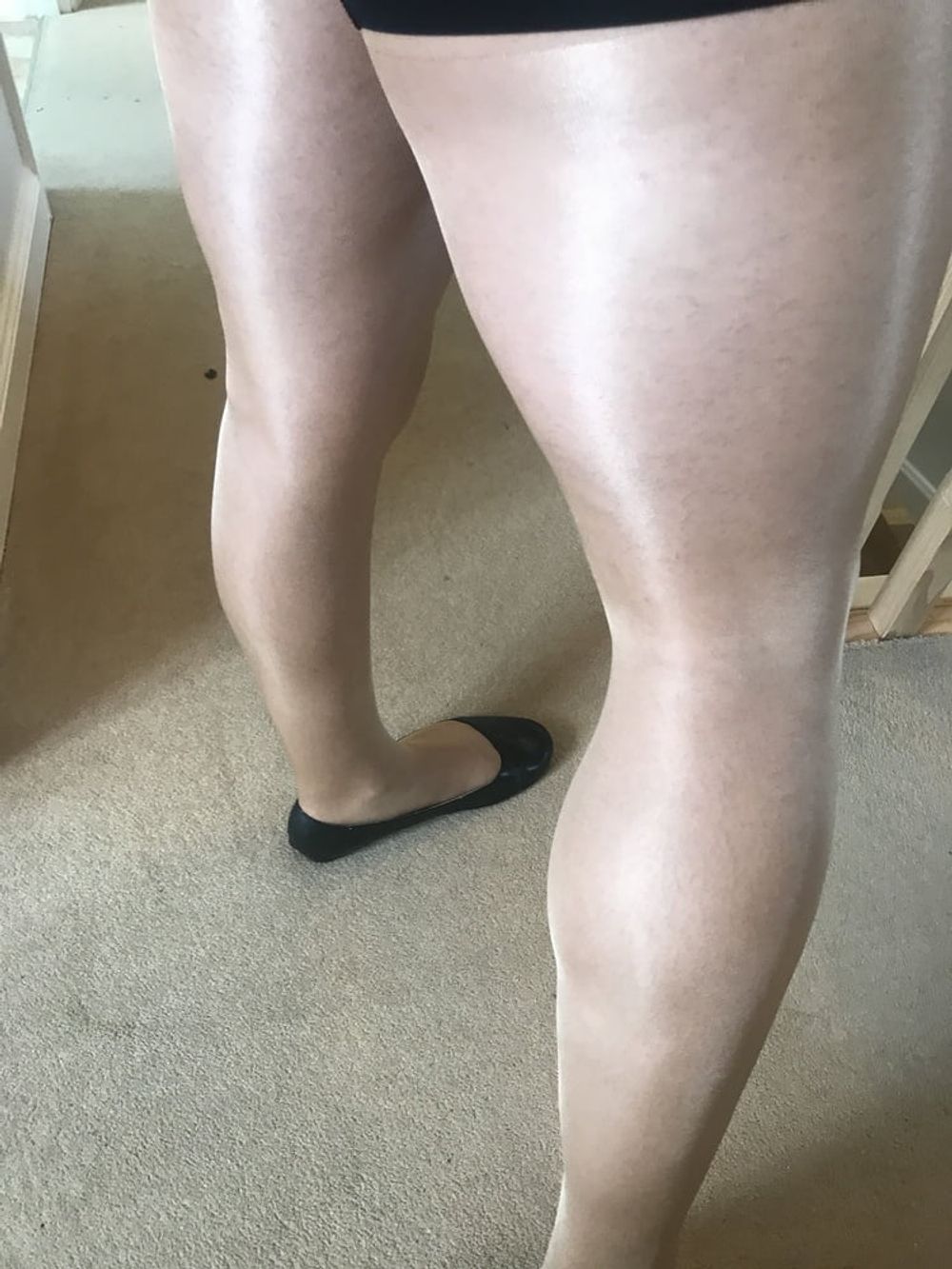 Tan brown tights and leotard #2