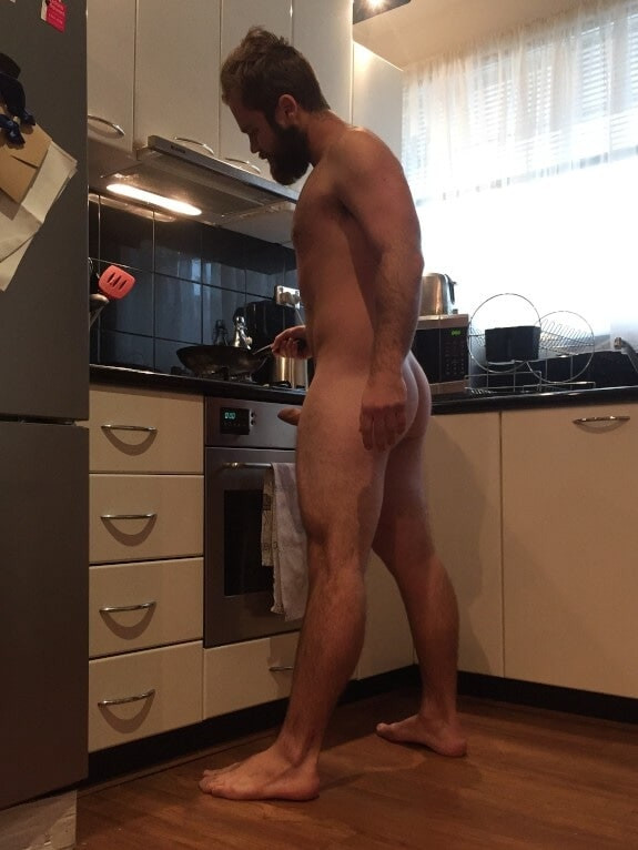 Caught naked and rock hard in the kitchen #13