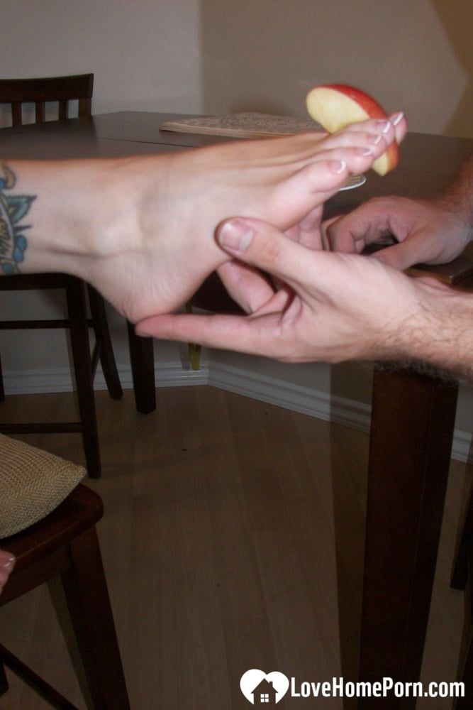 My man worships my sexy tattooed feet #27