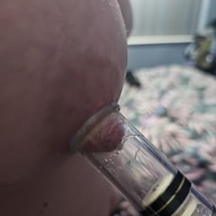 HARD Nipple pumping with my new toy