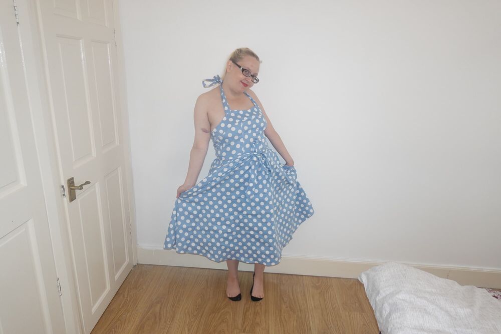 50&#039;s style dress with vintage nylon stockings #2