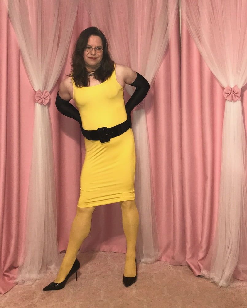 Joanie - Yellow Pencil Dress #20