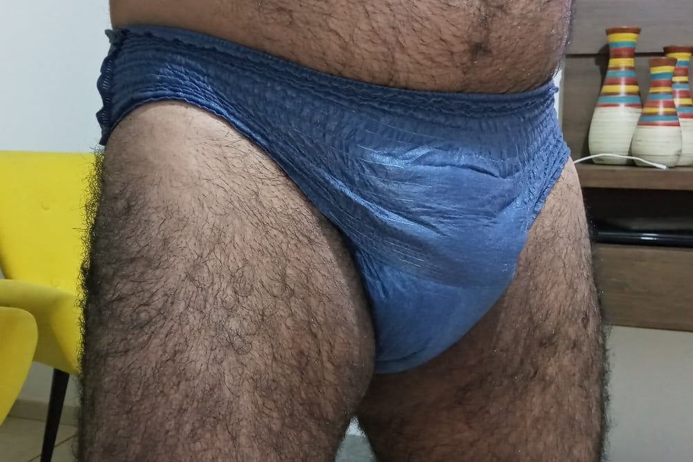 USING BLUE NAPPY TO GO OUT TO WORK  #3